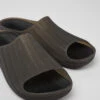 Wabi Black Monomaterial Sandals For Men