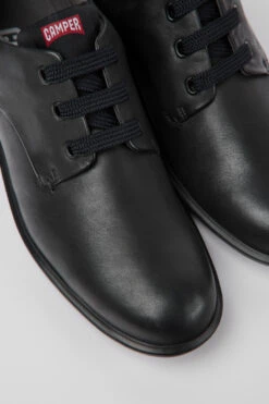 Atom Work Black Leather Blucher Shoes