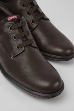 Atom Work Dark Brown Blucher Shoes For Men