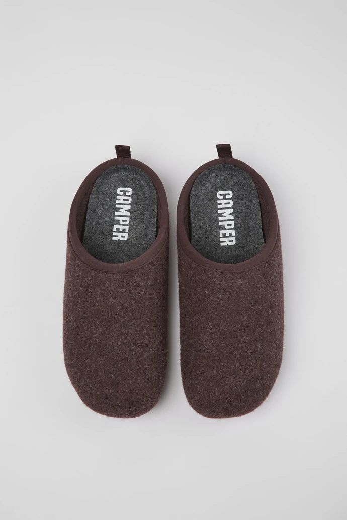 Wabi Burgundy Wool Slippers For Men 6 Wabi Burgundy Wool Slippers For Men - Image 4