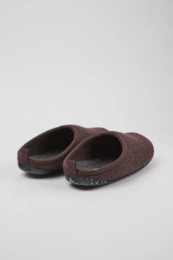 Wabi Burgundy Wool Slippers For Men 9 Wabi Burgundy Wool Slippers For Men -MK store 18811 105 TF