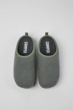 Wabi Green Wool Slippers For Men -MK store 18811 106 CF