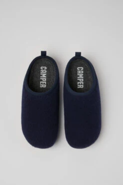 Wabi Blue Wool Slippers For Women -MK store 20889 129 CF