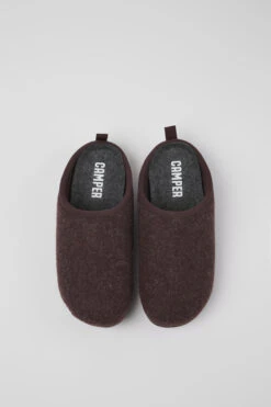 Wabi Burgundy Wool Slippers For Women -MK store 20889 135 CF