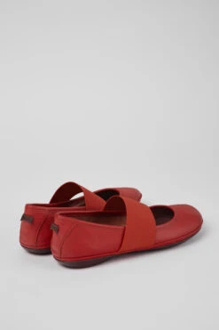 Right Red Leather Shoes For Women -MK store 21595 199 TF