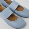 Right Blue Leather Ballerinas For Women -MK store 21595 220 DF
