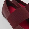 Right Burgundy Leather Ballerinas For Women -MK store 21595 231 DF