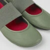 Right Green Leather Ballerinas For Women -MK store 21595 241 DF