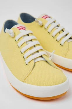 Peu Rambla Yellow Textile Sneakers For Women