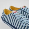 Peu Rambla Blue And White Textile Sneakers For Women