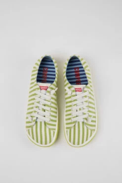 Peu Rambla Green And White Textile Sneakers For Women -MK store 21897 083 CF