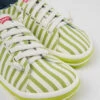 Peu Rambla Green And White Textile Sneakers For Women