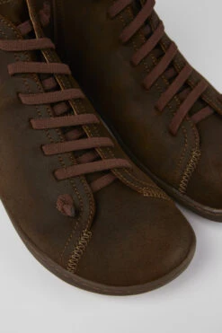 Peu Brown Nubuck Ankle Boots For Men
