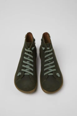 Peu Green-gray Nubuck Ankle Boots For Men -MK store 36411 112 CF