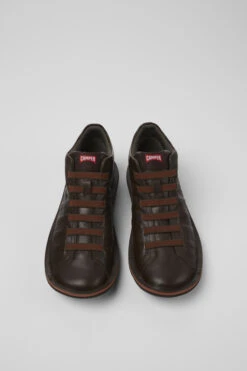 Beetle Dark Brown Leather Sneakers -MK store 36678 081 CF