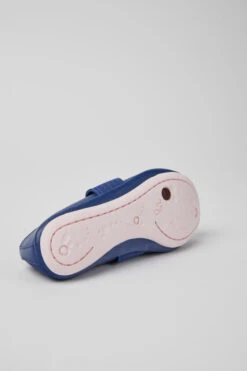 Right Blue Leather Ballerinas For Girls -MK store 80025 138 SF