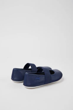 Right Blue Leather Ballerinas For Kids -MK store 80025 146 TF