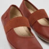 Right Red Leather Ballerinas For Kids