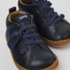 Peu Navy Blue Leather Shoes For Kids -MK store 80153 082 DF