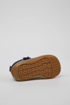 Peu Navy Blue Leather Shoes For Kids -MK store 80153 082 SF