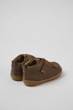 Peu Brown Leather Shoes For Kids -MK store 80153 095 TF