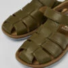Bicho Green Leather Sandals For Kids -MK store 80177 066 DF