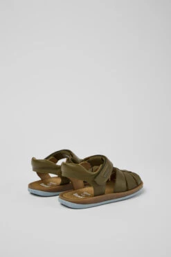 Bicho Green Leather Sandals For Kids -MK store 80177 066 TF