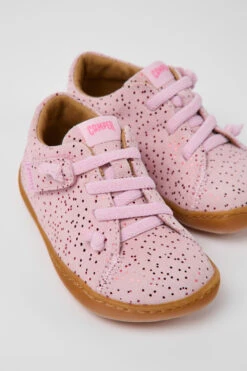 Peu Pink Nubuck Shoes For Kids