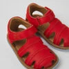 Bicho Red Leather Sandals For Kids -MK store 80372 071 DF