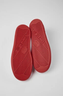 Runner White And Red Leather Sneakers For Men -MK store K100226 117 SF