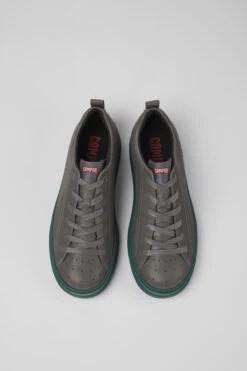 Runner Gray Leather Sneakers For Men -MK store K100226 122 CF