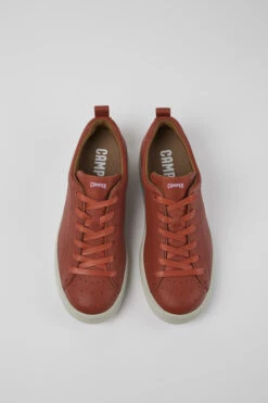 Runner Red Leather Sneakers For Men -MK store K100226 125 CF