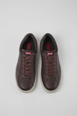 Runner Burgundy Leather Sneakers For Men -MK store K100227 062 CF