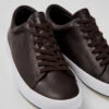 Andratx Dark Brown Leather Sneakers For Men -MK store K100231 018 DF