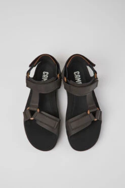 Oruga Brown Leather Sandals For Men -MK store K100416 021 CF