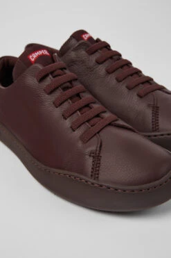 Peu Touring Burgundy Leather Sneakers For Men