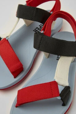 Match Red, White, And Black Recycled PET Sandals For Men
