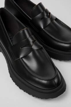 Walden Black Leather Loafers