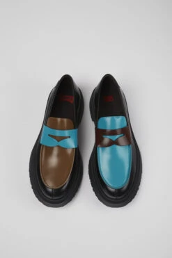 Twins Multicolored Leather Loafers For Men -MK store K100633 018 CF