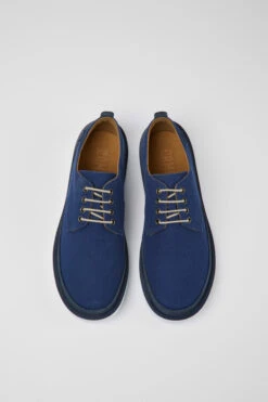 Wagon Blue Textile And Nubuck Shoes For Men -MK store K100774 007 CF
