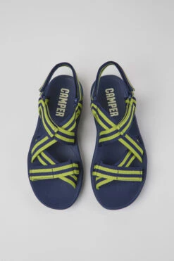 Match Blue And Yellow Textile Sandals For Men -MK store K100781 008 CF