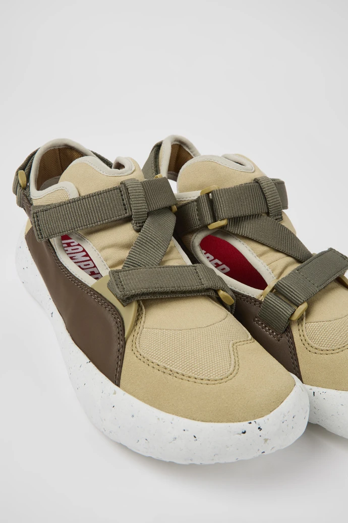 Peu Stadium White Non-dyed Leather And Textile Semi-open Sneakers For Men 3 Peu Stadium White Non-dyed Leather And Textile Semi-open Sneakers For Men