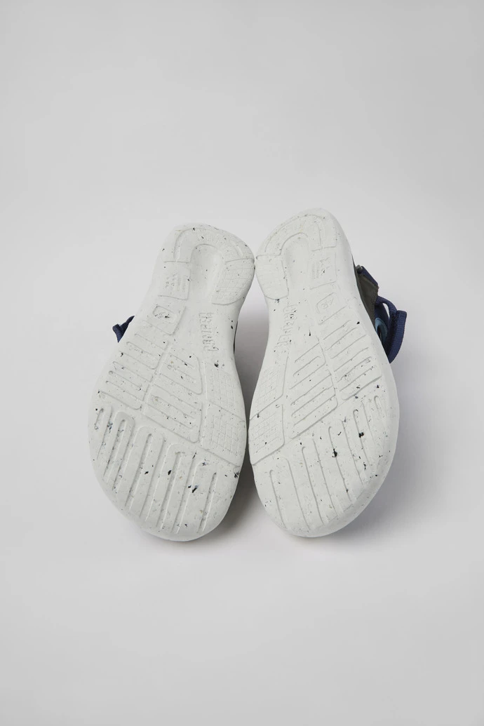 Peu Stadium Blue And Gray Leather And Textile Semi-open Sneakers For Men 7 Peu Stadium Blue And Gray Leather And Textile Semi-open Sneakers For Men - Image 5