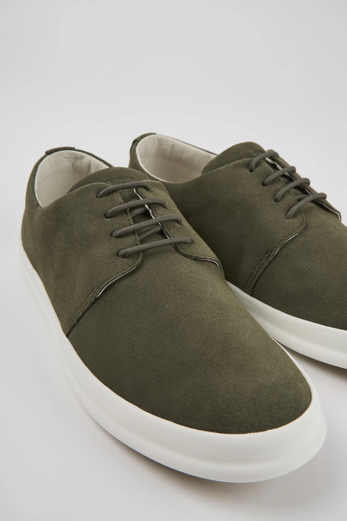 Chasis Green Nubuck Shoes For Men 3 Chasis Green Nubuck Shoes For Men