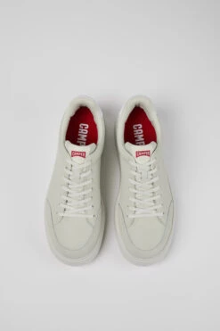 Runner K21 White Non-dyed Leather Sneakers For Men -MK store K100841 003 CF