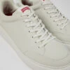 Runner K21 White Non-dyed Leather Sneakers For Men