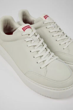 Runner K21 White Non-dyed Leather Sneakers For Men
