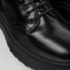 Walden Black Leather Shoes For Men