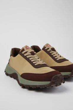 Drift Trail VIBRAM Beige Recycled PET And Nubuck Sneakers For Men