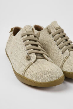 Peu Beige Textile Shoes For Men